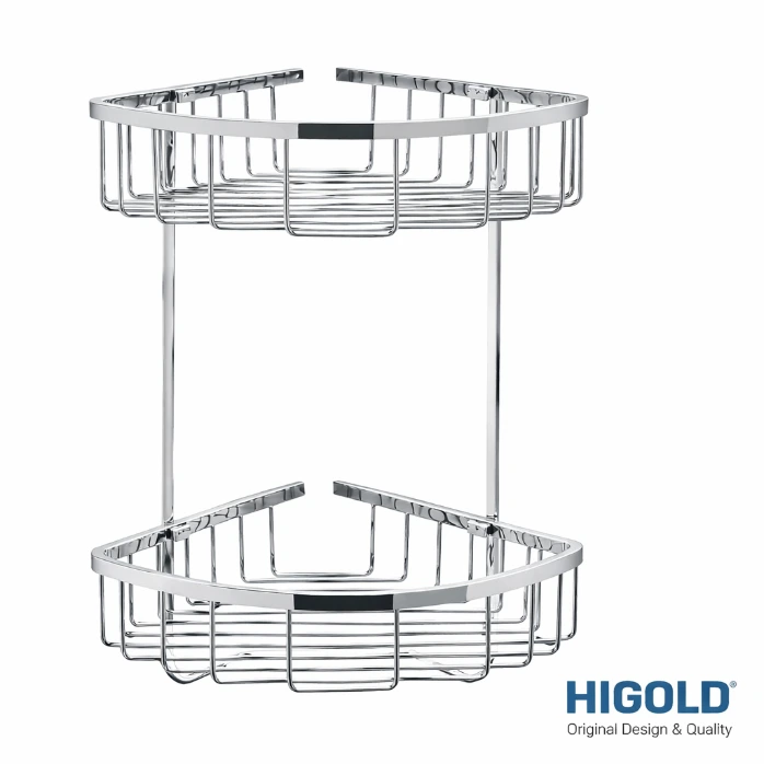 [HG-4.07.04.00601003] Higold Corner Shower Basket – Stainless Steel