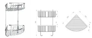 Storage Corner Basket SS Raw