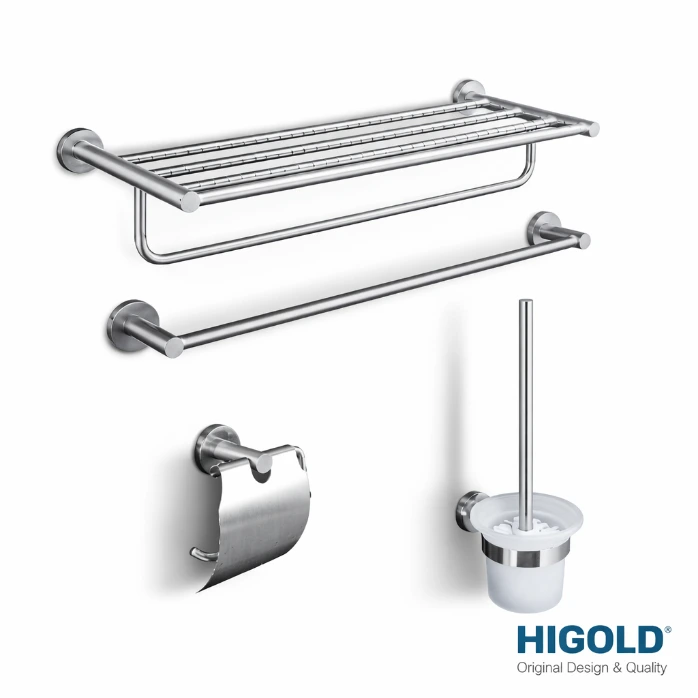 Higold 4-Piece Bathroom Hardware Set – Stainless Steel