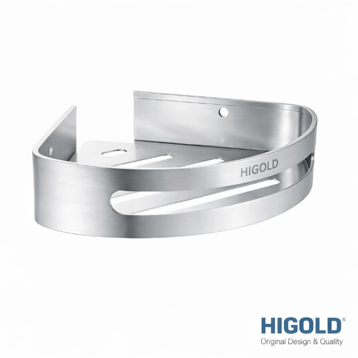 [HG-601022] Higold Single-Layer Shower Basket – Silver