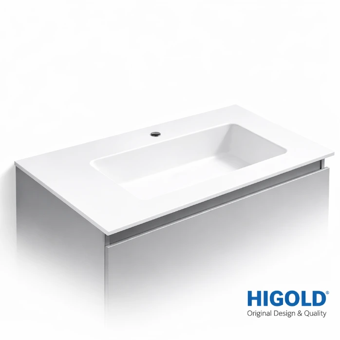 [HG-936034W-2R60-YS] Higold BB7 Integrated Basin Top – 1000mm – Natural White