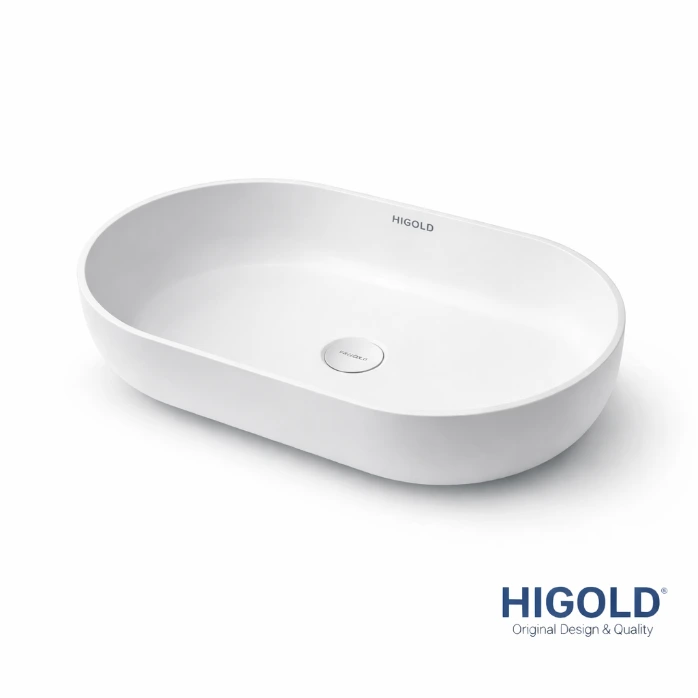 [HG-936002W] Higold BB7 Oval Above Counter Basin – 600mm – White
