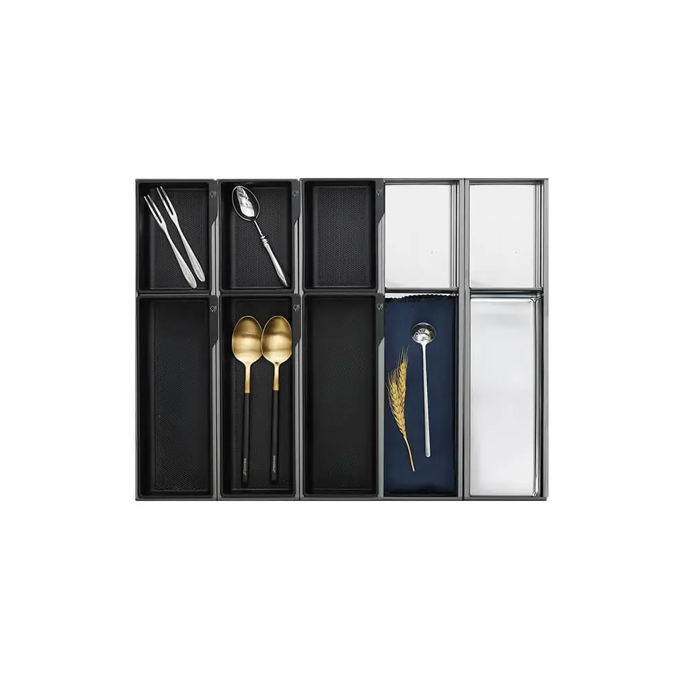 Shearer PRO Kitchen Drawer Organiser - Adjustable 10 Cutlery Trays - 600mm