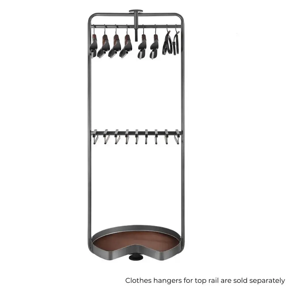 B Series Rotating Multifunctional Trouser Rack - Adjustable Height - Fits 800-900mm Corner Cabinet - Natural Finish