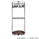 B Series Rotating Multifunctional Trouser Rack - Adjustable Height - Fits 800-900mm Corner Cabinet - Natural Finish