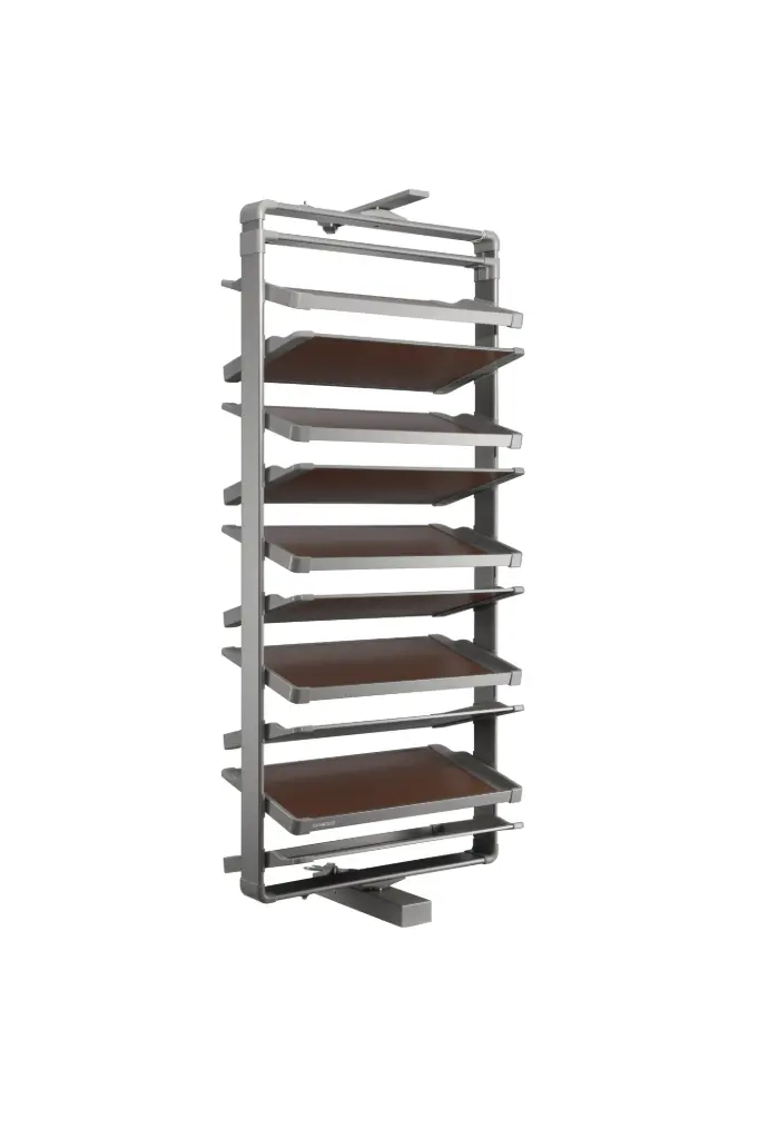 A Series Fashion Rotating Shoe Rack - Natural Finish - With 12 trays - 800