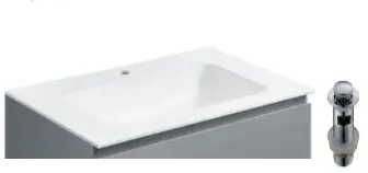 1000mm BB1 Composite Integrated Basin Top - White