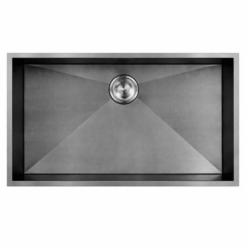 [HG-952557-1427T] Higold Single Bowl Kitchen Sink – 850mm – Gunmetal Black