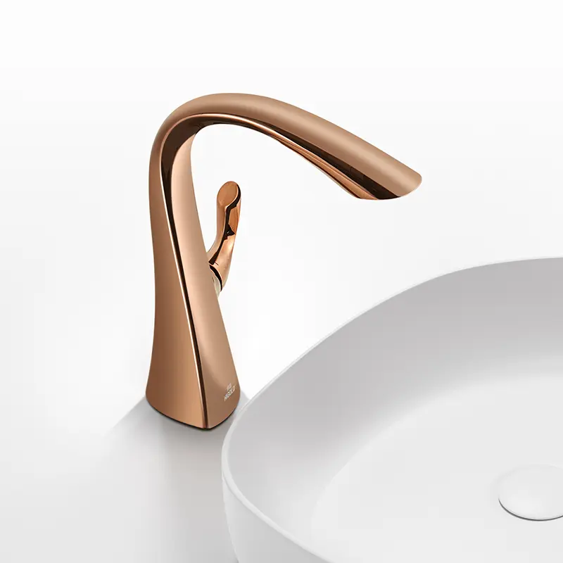 Higold B1 Swan Basin Mixer – 286mm – Rose Gold