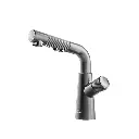 HIGOLD IP DESIGN - B4 Low Lead Brass Undermount Pull Out Basin Mixer Tap - Gunmetal Grey 57H