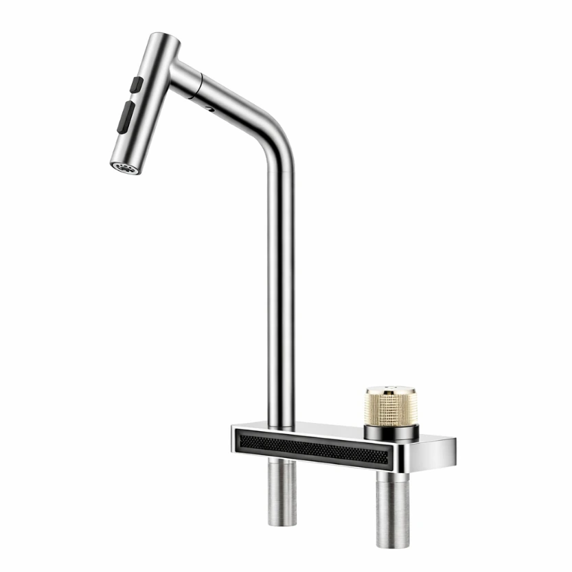 Higold AN4.0 Rainfall Pull-Out Kitchen Mixer – Brushed Stainless Steel