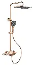 B1 Button Brass Shower Set With 3 Water Flow Modes - Rose Gold