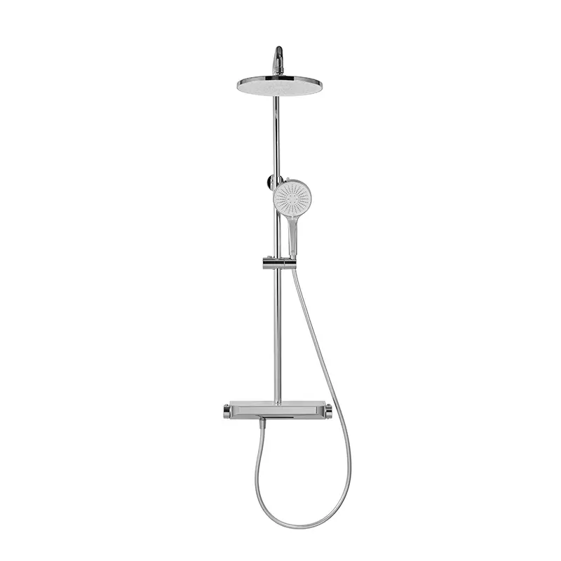 AS14 Thermostatic Brass Shower Set With 3 Water Flow Modes  - Chrome