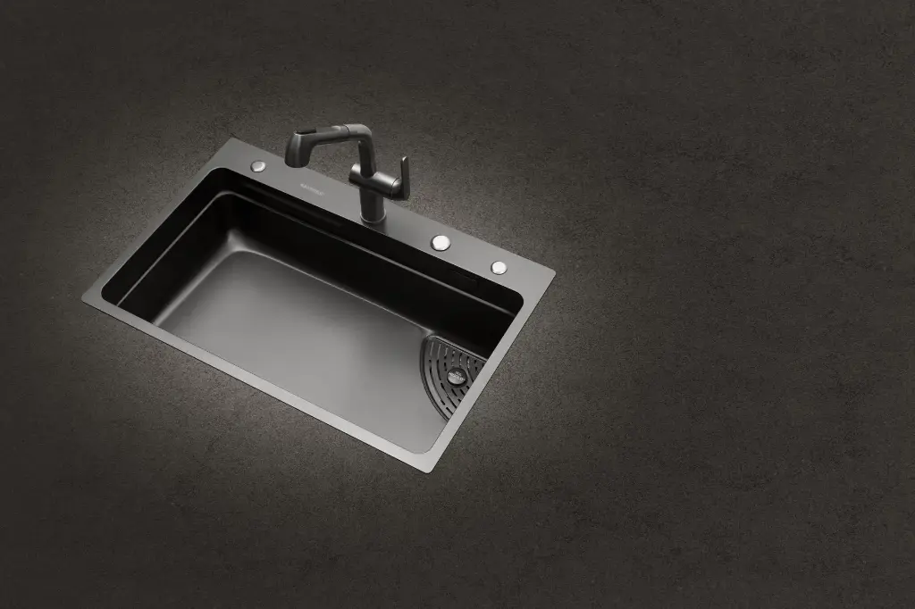 BL3.0 PRO Single Bowl Workstation Sink - Nano Coated - 750mm - STONE TEXTURED - PVD Matte Black - Comes With Accessories