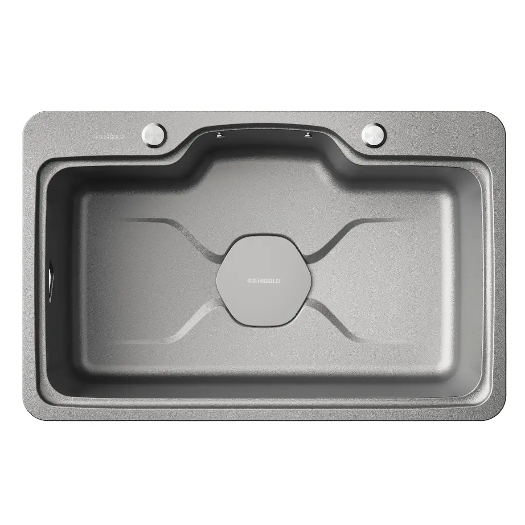 [HG-920302] BL4.0 Single Bowl Workstation Sink - Nano Coated - 750mm - STONE TEXTURED - Grey - Comes With Accessories - Comes With Accessories