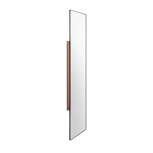 [HG-706161S] B Series Slide Out Revolving Mirror - 1700mm High - Natural Leathery Handle