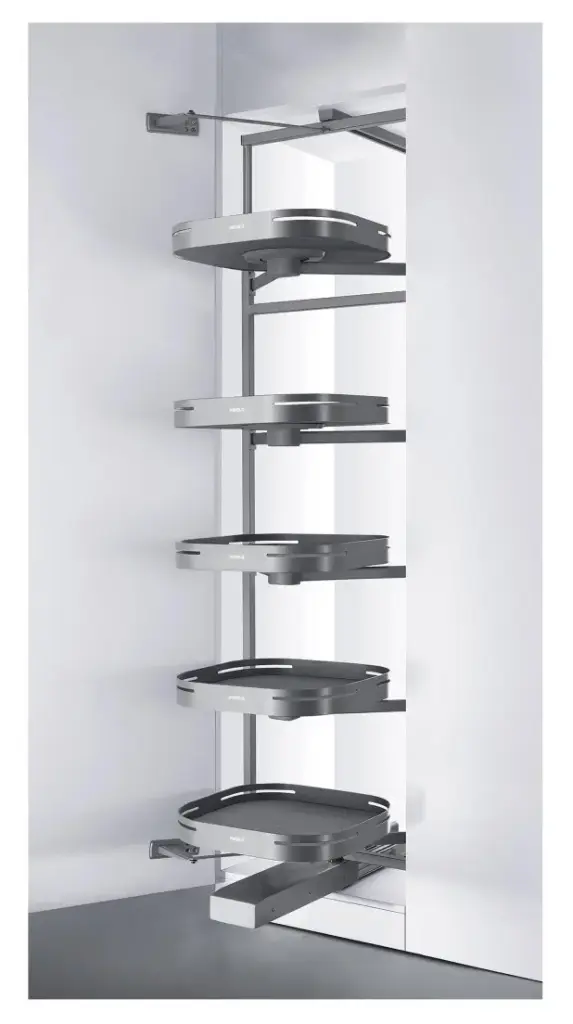 Higold Shearer Tourbillon Rotating Pantry – 600mm – 6 Basket | White ...