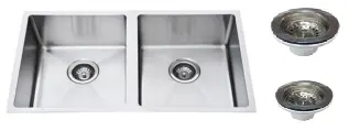 [HG-953503-1127T] SS 304 Kitchen Sink - Double Bowl - 870mm - STONE TEXTURED - Brushed Finish